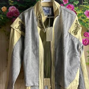 Aelfric Eden Vintage Patchwork Washed Denim Jacket